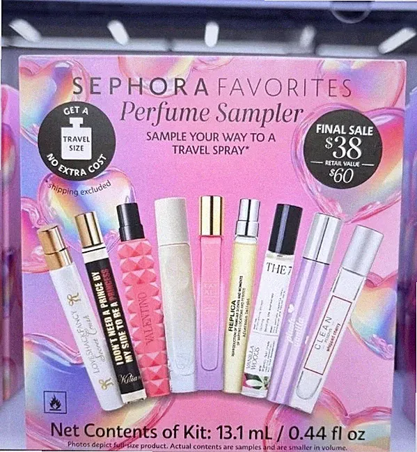 9 Pc Sephora Love at First Scent Travel Spray Sampler Set, NIB, *No Certificate*