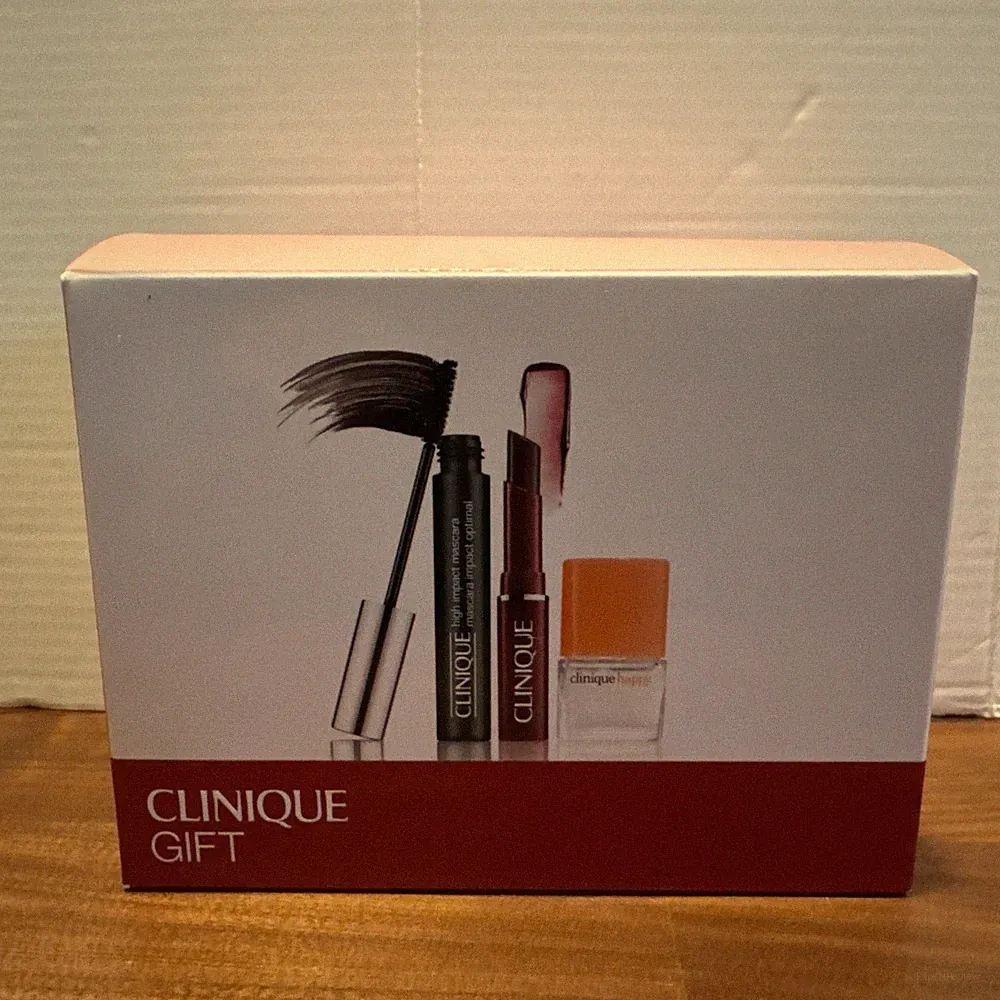 Clinique 3PC Skincare Makeup Gift Set-Happy Perfume-Mascara-Black Honey Lipstick