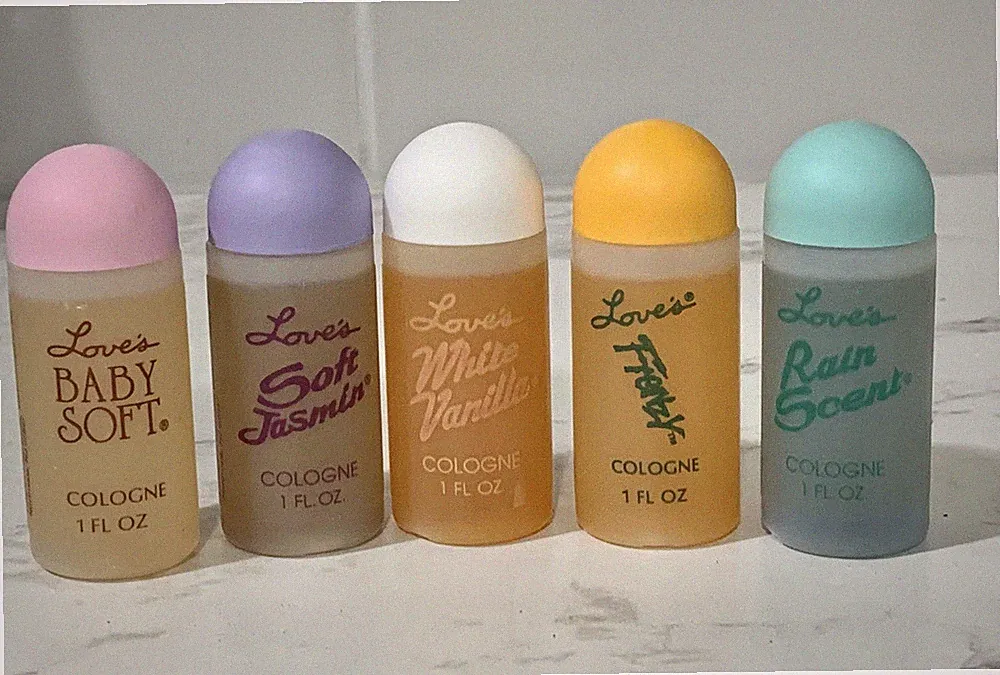 MEM Love’s Soft Jasmin Baby Soft Rain Scent Frenzy White Vanilla cologne perfume
