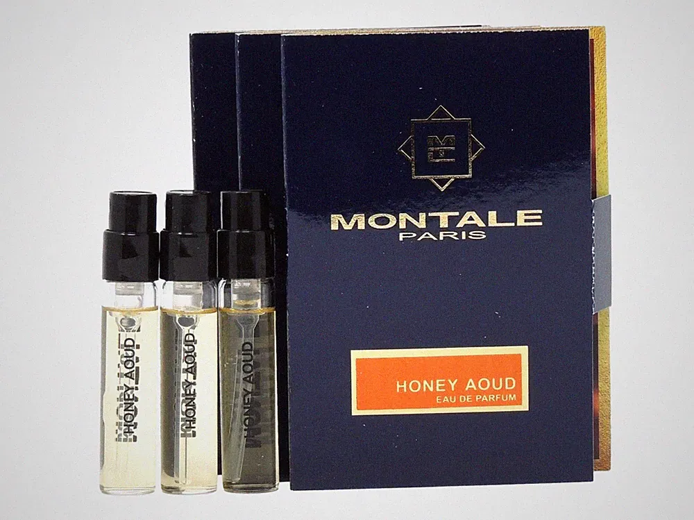MONTALE PARIS HONEY AOUD EDP 2.0ml .06fl oz x 3 COLOGNE PERFUME SPRAY SAMPLES