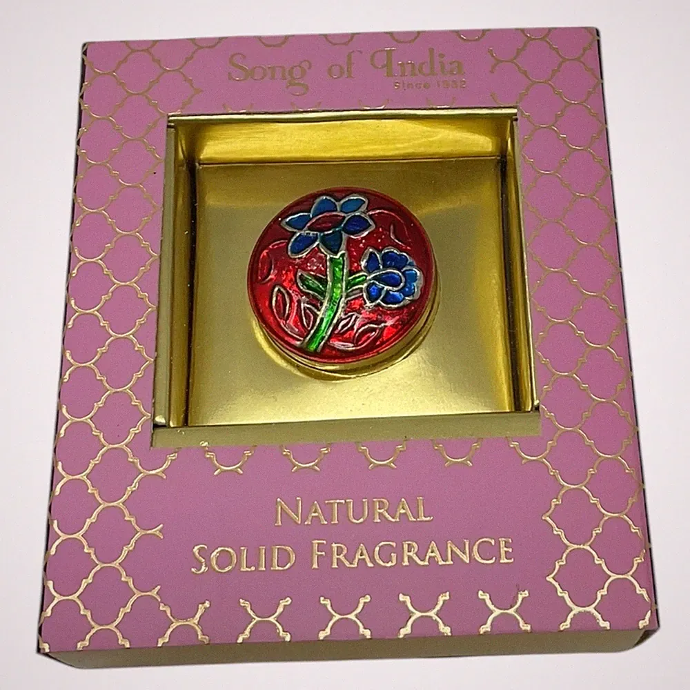 Natural Honey Suckle Solid Perfume Fragrance in Red Flower Box 4g Made in India