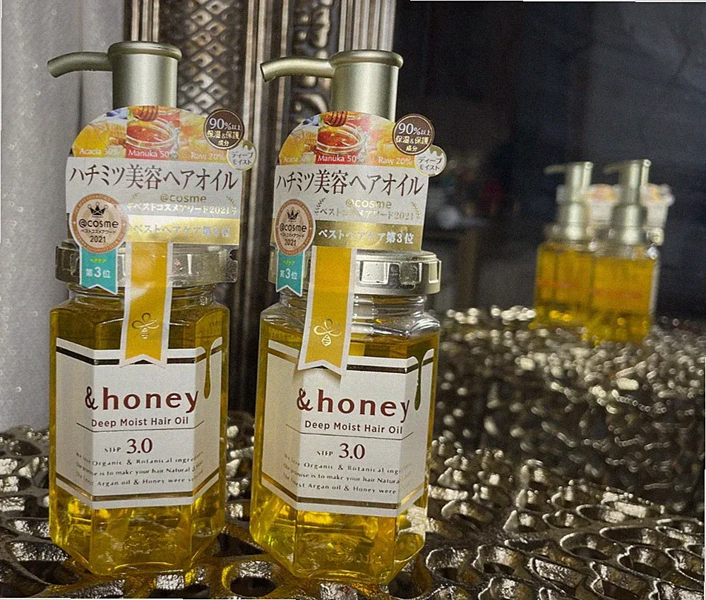Two &honey Deep Moist Hair Oil, Bulgarian Damask Rose Honey, 3.4 oz (100 ml) NEW